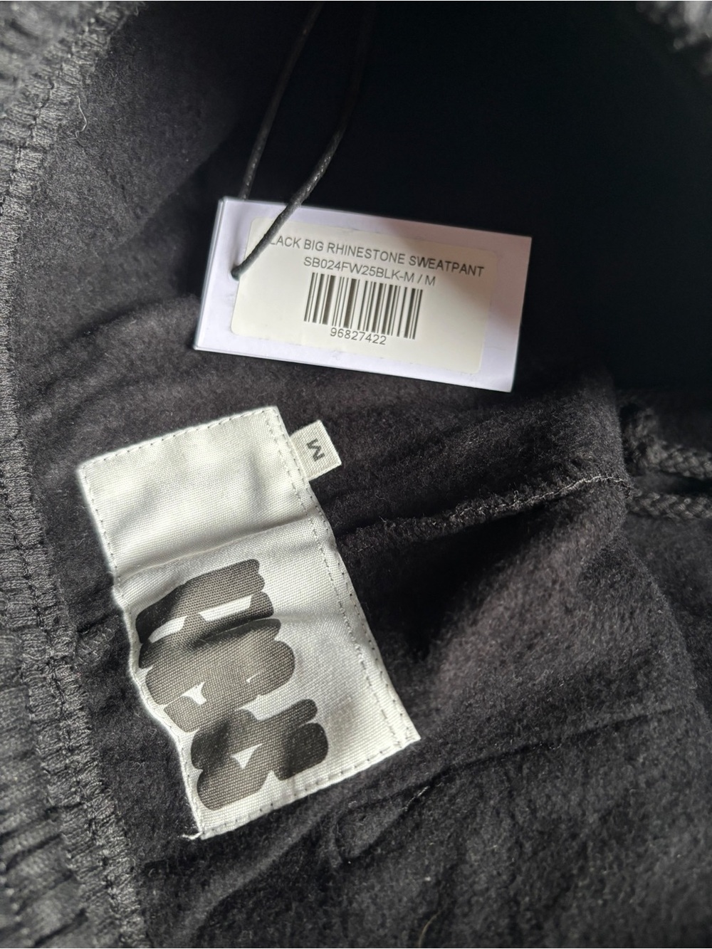 Sp5der Rhinestone Silk Sweatpant - Picture 5 of 5